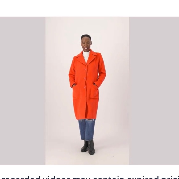 Candace Cameron Bure Regular Button-Front Tailored Coat. Size S - Picture 9 of 12